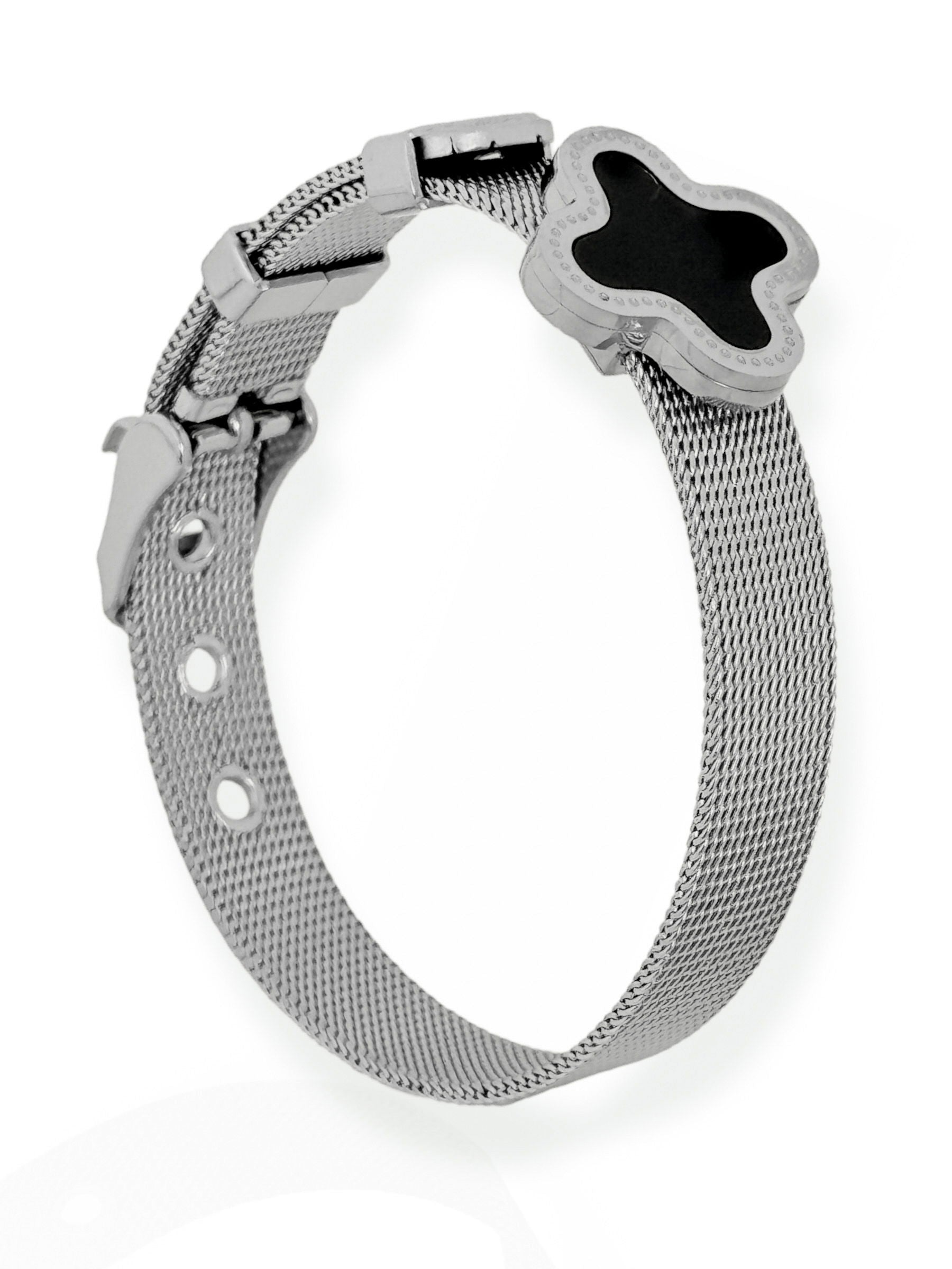 Pulseira Life Folheada a Prata Para Berloque / Charm Com Inspiração
